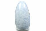 Polished, Free-Standing Blue Calcite - Madagascar #258655-1
